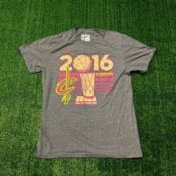 Adidas Gray Cleveland Cavaliers NBA Champions T-Shirt - Picture 1 of 4